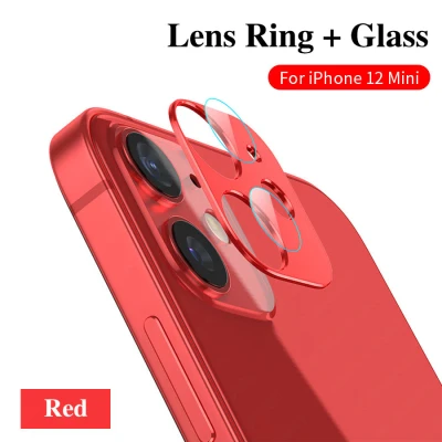 2 in 1 Back Camera Lens Tempered Glass For iPhone 12 Pro Max Metal Case Camera Protector For iPhone 12 Pro Mini Case Cover (5)