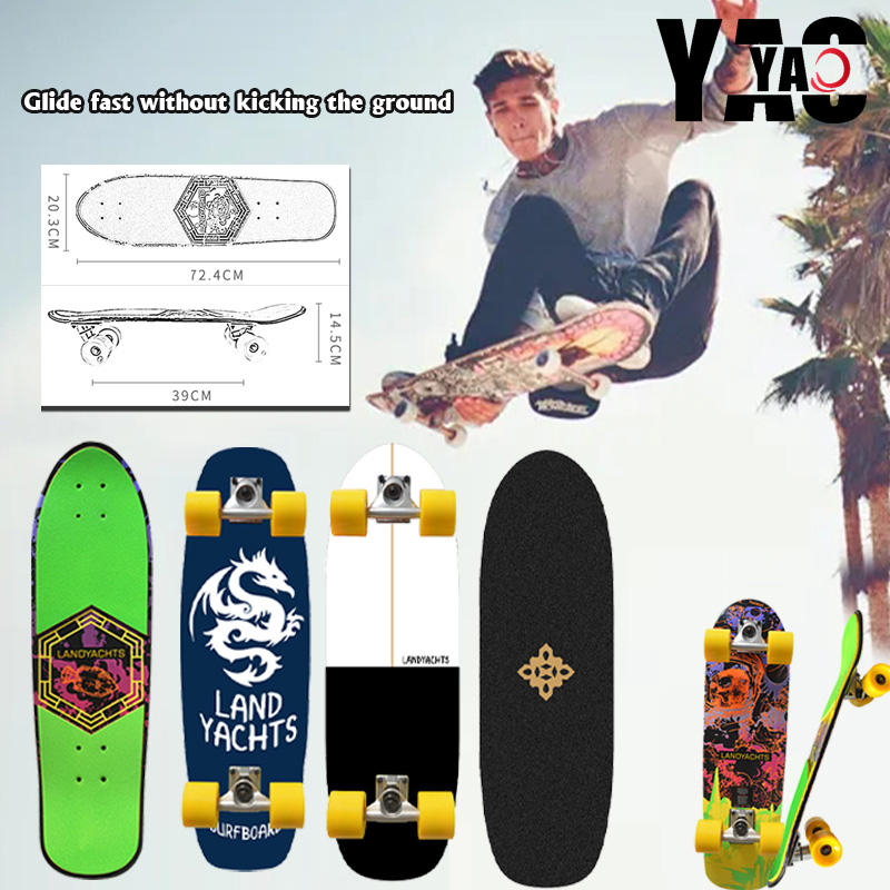 TH YAOYAO พร้อมส่ง CX4 ลายชุด 1!! พร้อมส่ง [ CX4  พร้อมส่ง ] surf skateboard Cx4 สำหรับผู้เริ่มต้นเล่น