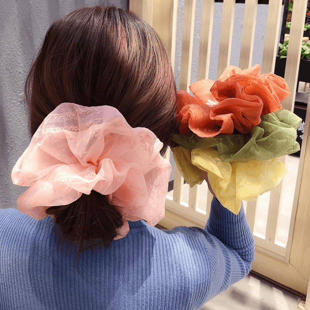 JIYAN2866 Women Large Temperament Chiffon Head Rope Headwear Tie Hair Hair Accessories