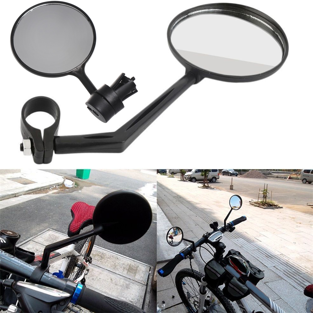 ZHANXENG498 Flexible Rubber+ABS Cycling Rear View 360° Rotate Motorcycle Looking Glass Bicycle Mirror Handlebar Bike Rearview