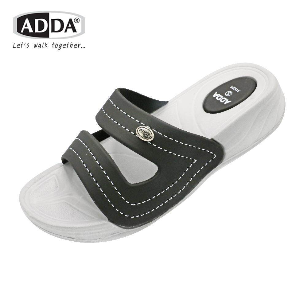 ?ADDA 31K01 รองเท้าแตะ รองเท้าลำลอง สำหรับผู้หญิง แบบสวม รุ่น ไซส์ 4-7 สี ดำ เทา ฟ้า ชมพู แดง กรม น้ำตาล ม่วง