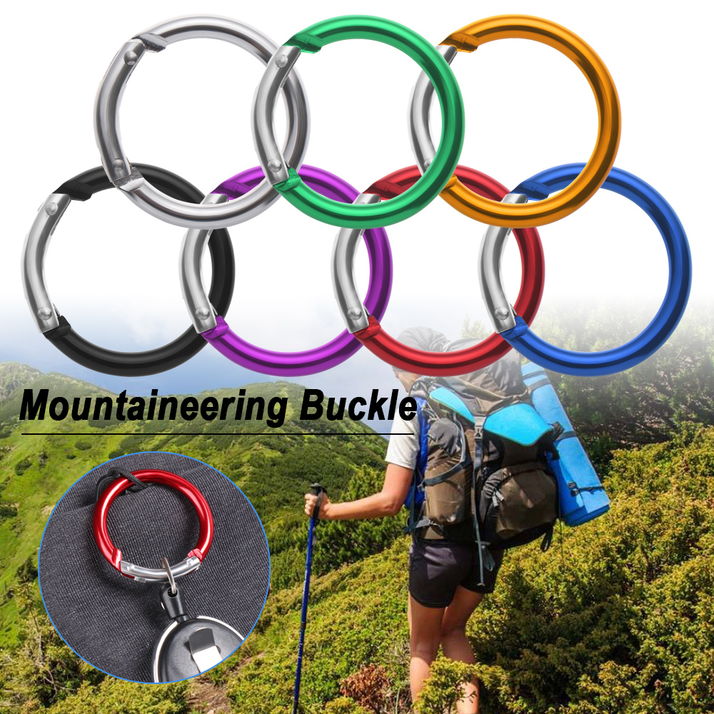 OP7HLM25X 5ชิ้น/เซ็ตสีสันกระเป๋าถือคลิปอุปกรณ์เสริมกลางแจ้งตะขอกระเป๋าเข็มขัดหัวเข็มขัด Carabiner Camping พวงกุญแจ Mountaineering Buckle