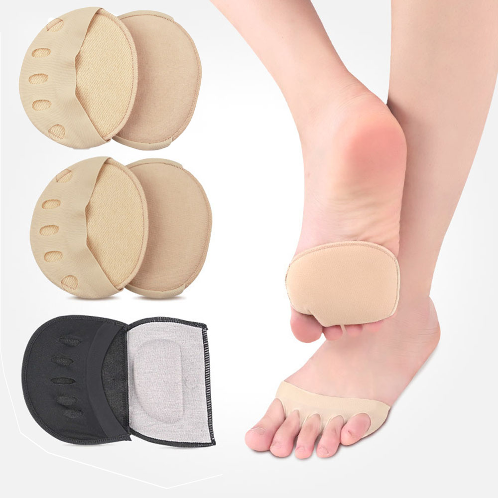 WEE77ผู้หญิง Breathable ซับในผ้า Five Toes รังผึ้ง Anti-Slip รองเท้าส้นสูงเท้า Peds นวด Toe Pad แผ่นรองเท้าส่วนหน้าดูแลเท้า