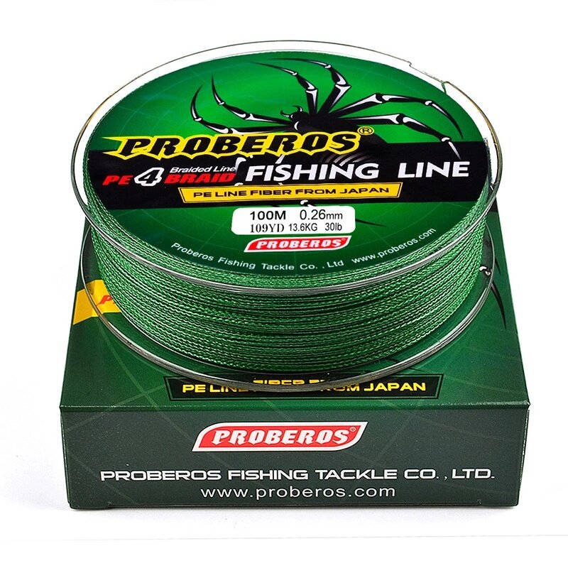 1-2 วัน (ส่งไว ราคาส่ง) สาย PE ถัก 4  สีเทา, สีฟ้า,สีแดง,สีเหลือง,สีเขียว เหนียว ทน ยาว 100 เมตร  [ 555 MALL] Fishing line wire Proberos