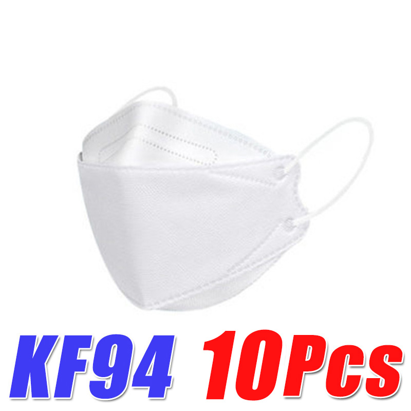 หน้ากากอนามัย KF94 หน้ากากทรงเกาหลี 3D ขาว-ดำ หน้ากากป้องกันฝุ่นละออง ป้องกันเครื่องสำอางเลอะเทอะได้ดี หายใจสะดวก ใส่สบาย 10ชิ้น/แพ็ค