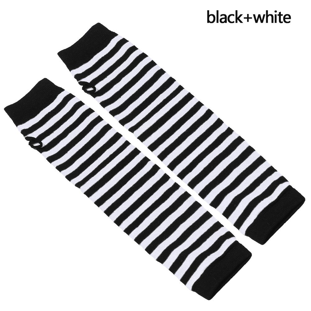OKDEALS Women Girls Knitted Cotton Long Sleeve Handschoenen Elbow Mittens Wristband Arm Warmer Fingerless Long Gloves - 2