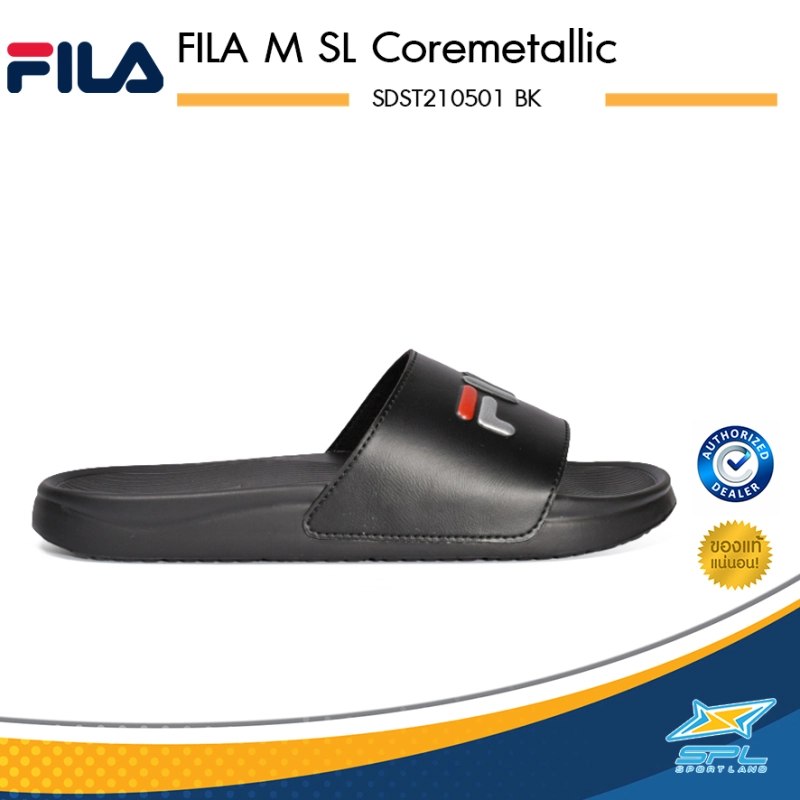 ภาพหน้าปกสินค้าFila รองเท้าฟีล่า รองเท้าแตะ รองเท้าผู้ชาย รองเท้าลำรอง Men SL Coremetallic SDST210501 BK / NVWH (590)