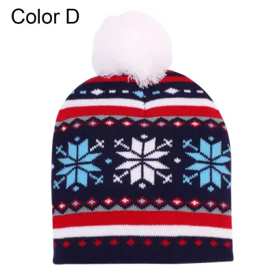 DOYOURS Xmas Knitted Caps Gift Boys and Girls Kids Knit Beanies Christmas Hat Children Warm Hat Winter Snow Hat (6)
