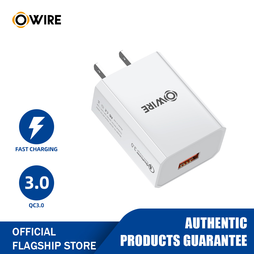 【ส่วนลดใหญ่】OWIRE หัวชาร์จ Fast Charger 2A หัวชาร์จเร็ว หัวชาร์ทไฟ สมาร์ทชาร์จสำหรับ USB พอร์ตชาร์จไว ที่ชาร์จแบต iPhone/iPad HUAWEI P30/Xiaomi/OPPO/VIVO/Samsung