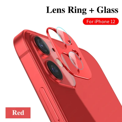 2 in 1 Back Camera Lens Tempered Glass For iPhone 12 Pro Max Metal Case Camera Protector For iPhone 12 Pro Mini Case Cover (2)