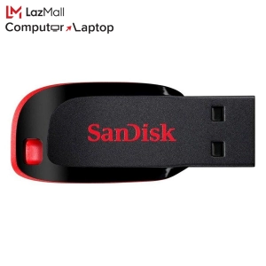 สินค้า Sandisk Cruzer Blade 16GB - Black/Red (SDCZ50_016G_B35) ( แฟลชไดร์ฟ  usb  Flash Drive )