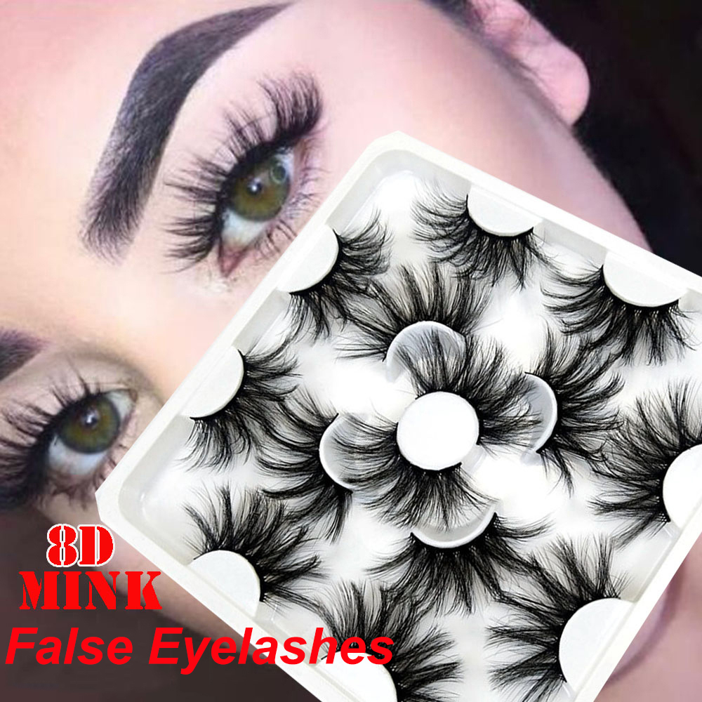 YISHA 8D Handmade หลายระดับหนาช่อขนตา Extension Wispies เครื่องมือแต่งหน้า Mink ขนตาปลอมขนตาปลอมยาวปริมาณ