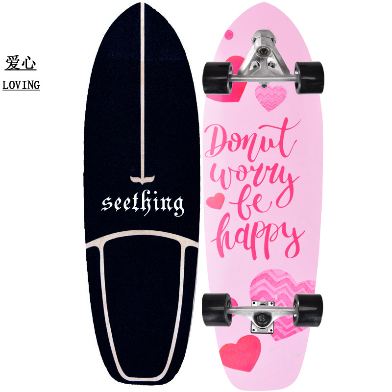【จะได้รับสินค้าภายใน2-5วัน】surf skateของแท้ CX7 สเก็ตบอร์ด Skateboards ขนาด 72 * 23.5 * 12ซม ล้อ 6045 สีดำ (*พร้อมส่ง*)