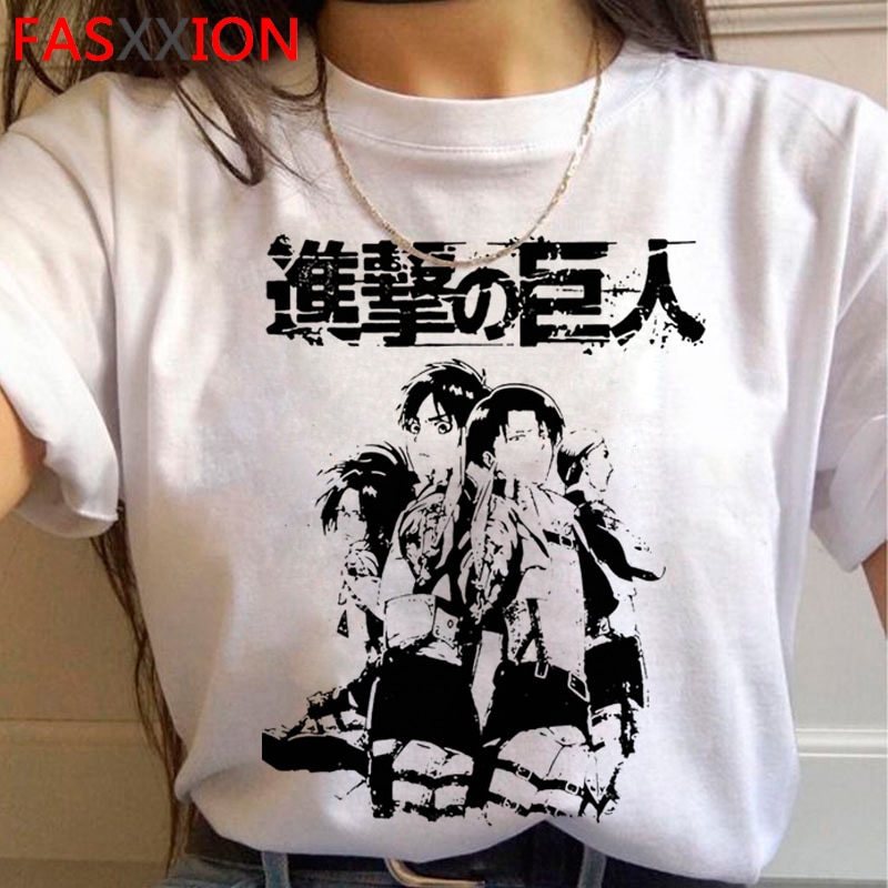 Anime Titan Attack Levi Attack on Titan Shingeki No Kyojin clothes men harajuku couple casual t shirt t-shirt ulzzang