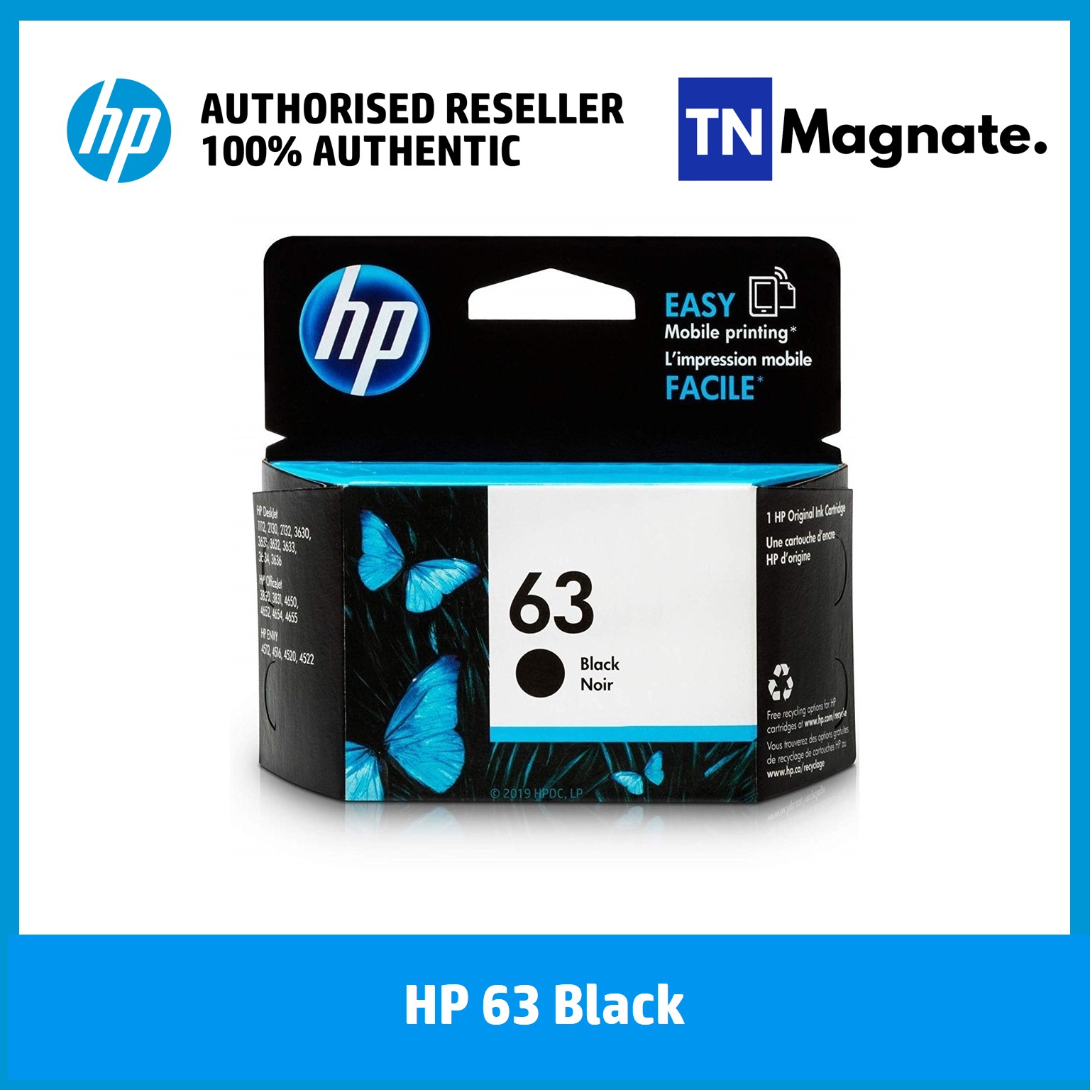[หมึกพิมพ์] HP 63 Black / HP 63 Tri-Color - เลือก 1 กล่อง