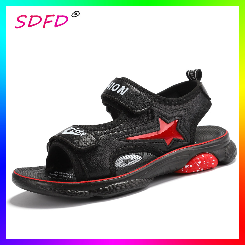 SDFD รองเท้าแตะเด็กลายการ์ตูนสำหรับเด็กหญิงและเด็กชายรองเท้าแตะชายหาดกลางแจ้งรองเท้าเด็กผู้ชายรองเท้าเด็ก