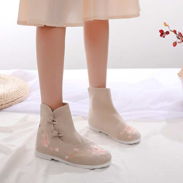 รองเท้าผ้าปักกิ่งเก่า, รองเท้าผ้าปัก, รองเท้าบูทผู้หญิงสไตล์จีน, รองเท้า Hanfu สไตล์ใหม่ในฤดูใบไม้ร่วง, การจัดระเบียบเคร