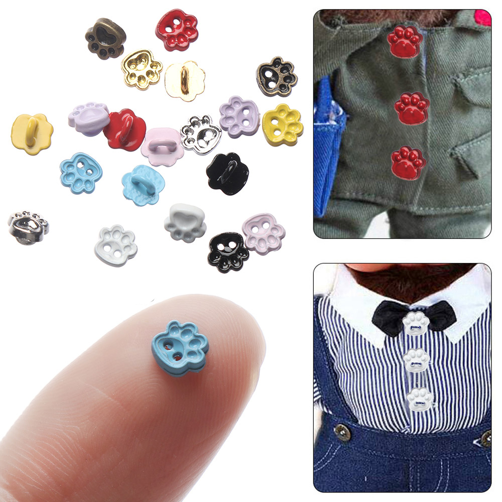 ARQEAR529453 20pcs 5mm 1/2 Eyes Holes 10 Colors Accessories Mini Buttons DIY Doll Clothes Dolls Clothing Sewing Metal Buckle