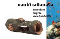 อุปกรณ์ตกแต่งตู้ปลา ท่อนขอนไม้ เรซินเสมือนจริง ปลอดภัยต่อสิ่งมีชีวิต ส่งจากประเทศไทย Resin Single Timber for Aquarium