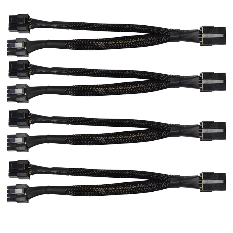 4 Pack GPU VGA PCIe 8 Pin Female to Dual 2X8 Pin 6+2 Male GPU Miner