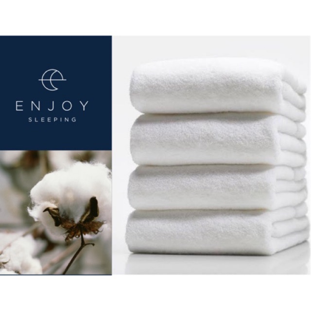 ผ้าเช็ดตัว ทอด้ายคู่ ผ้าขนหนูโรงแรม ผ้าเช็ดตัวโรงแรม hotel towel cotton 100%