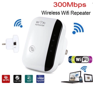 ภาพหน้าปกสินค้าตัวรับสัญญาณ WiFi ตัวดูดเพิ่มความแรงสัญญาณไวเลส Wifi Repeater ตัวกระจายอินเตอร์เน็ต 2.4GHz 300Mbps (สีขาว) ที่เกี่ยวข้อง