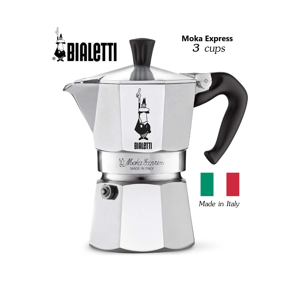 BIALETTI โมค่าพอท Express ไบเล็ทติ 3cup 130ml. ราคา 1,565 บาท*ส่งฟรี