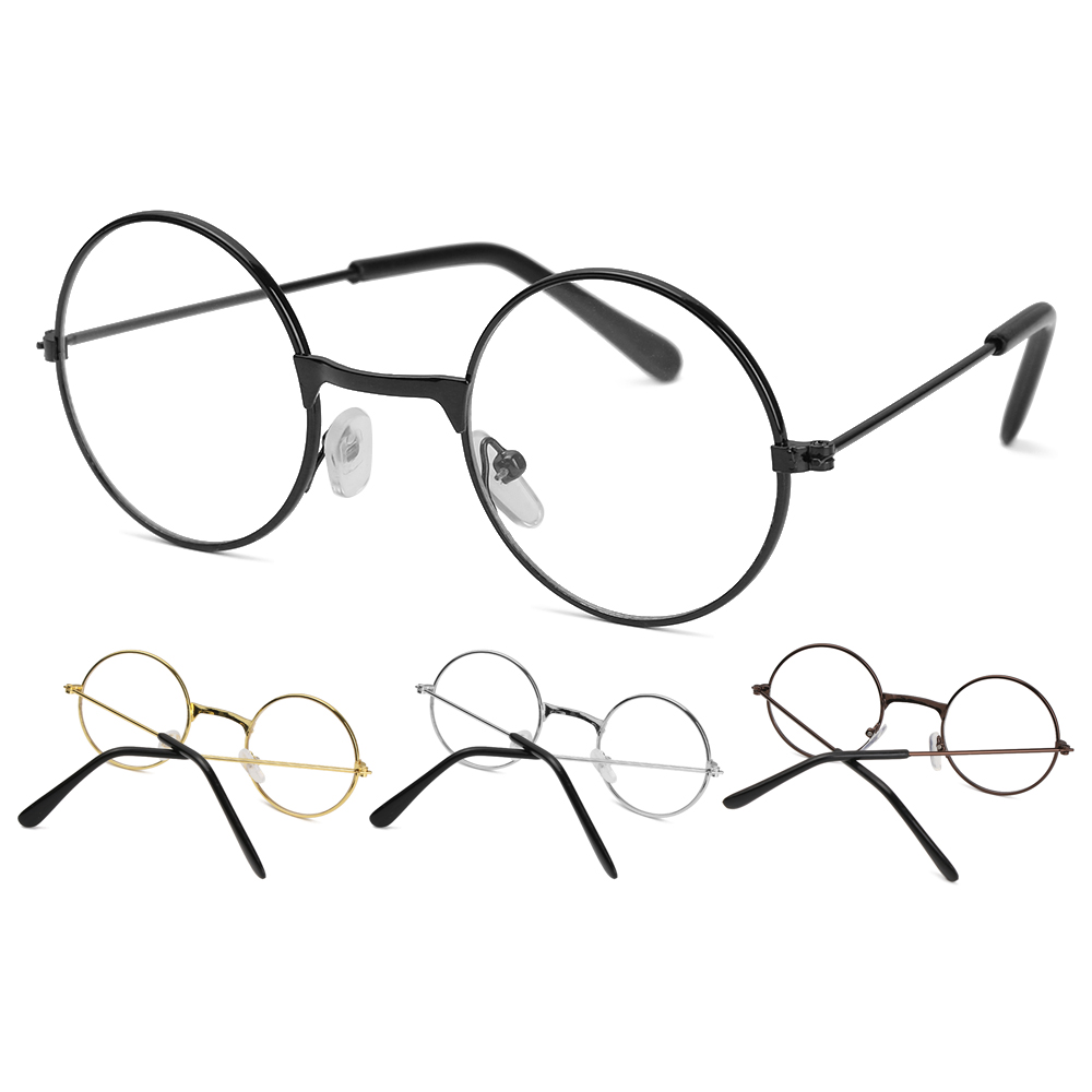 YOSE BEAUTY Metal Decorative Glasses Flexible And Portable Round Flat Light Clothing Accesories Children