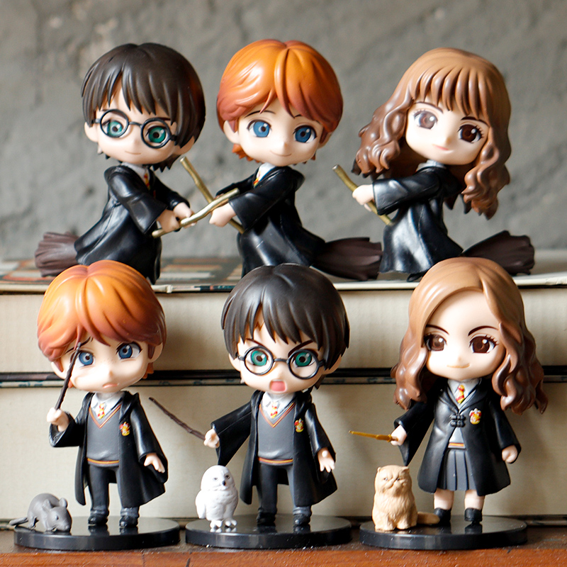 Phiên bản q của harry potter harry potter hermione ron mô hình làm bằng tay búp bê quà tặng trang trí