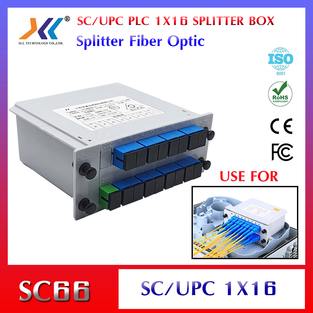 Splitter Fiber Optic SC/UPC 1X2 / 1X4 / 1X8 / 1X16