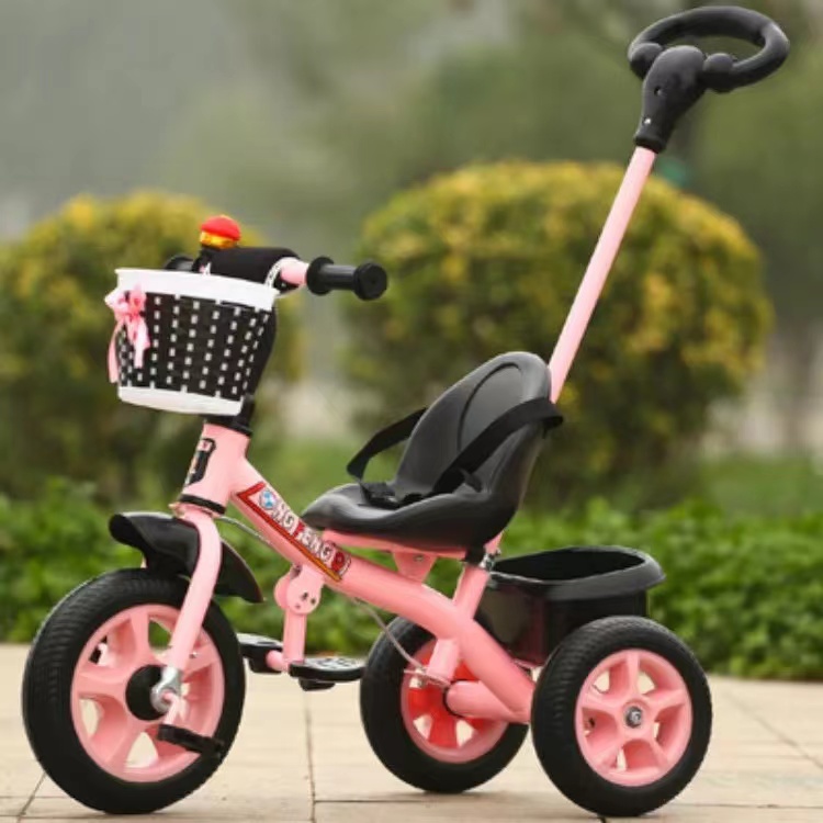 New Love shop【แถมด้ามเข็น】รถจักรยานเด็ก รถจักรยานเด็ก 3 ล้อ จักรยานเด็ก มีตระกร้าด้านหลัง สำหรับเด็ก 2 ขวบขึ้นไป