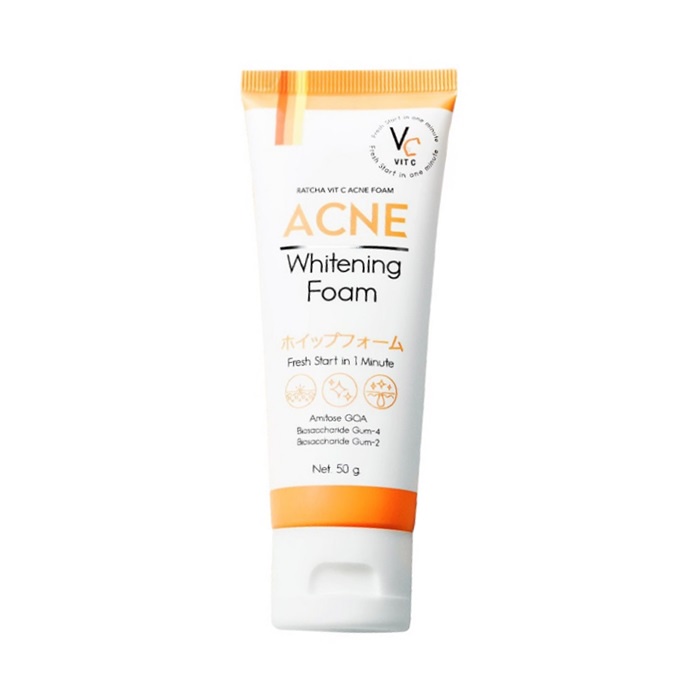 โฟมล้างหน้าน้องฉัตร VC Vit C Whip Foam วิปโฟม 50g.