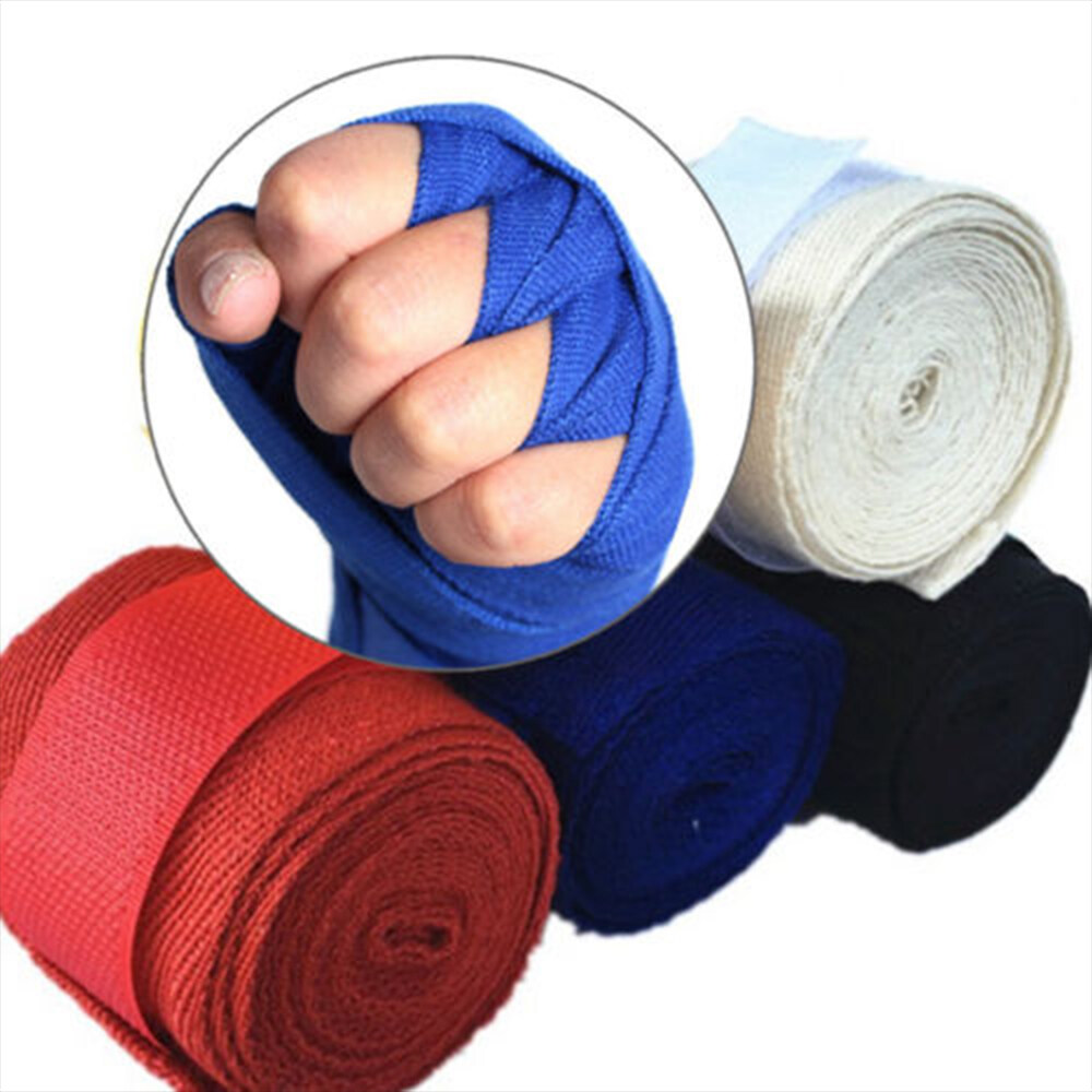 IGTX เจาะผ้าฝ้ายตะขอออกกำลังกายที่พันมือสำหรับชกมวยถุงมืออุปกรณ์ป้องกันข้อมือกำปั้นผ้าพันแผล