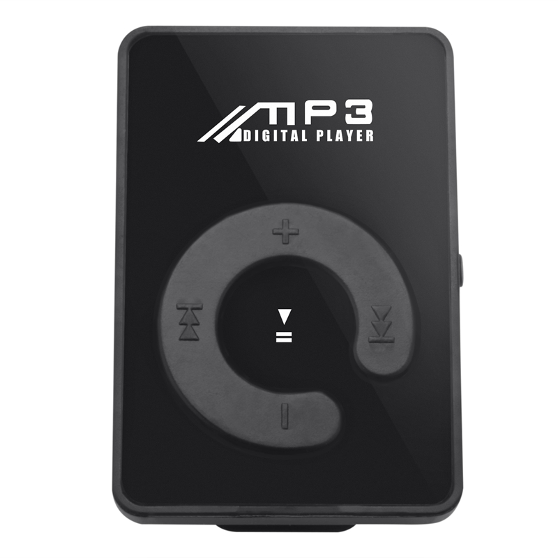Mini mirror clip usb digital mp3 music player support 8gb sd tf card