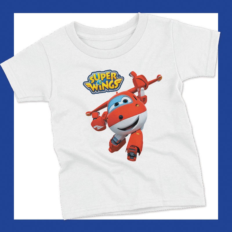 เสื้อยืดเด็กลายการ์ตูน superwings ซุปเปอร์วิงส์ เหินฟ้าผู้พิทักษ์ ขายส่ง