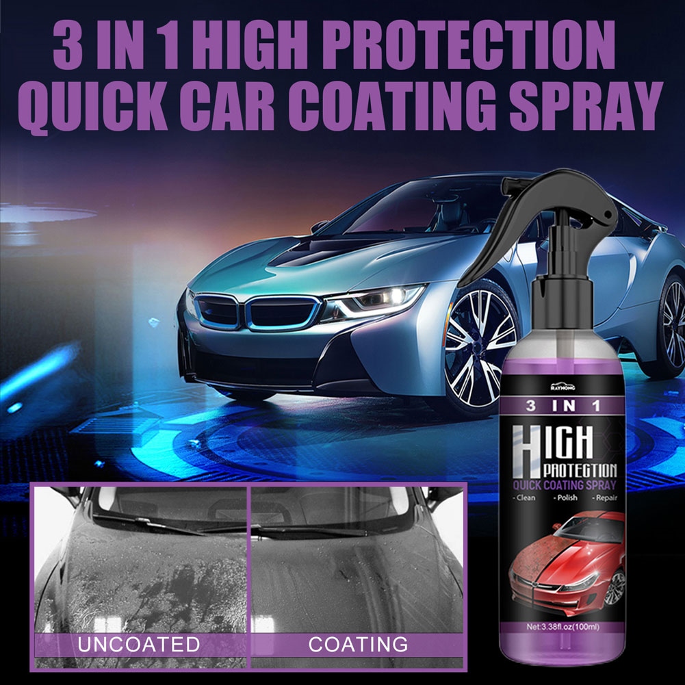 3 In 1 Car Ceramic Coating Spray 30ml/100ml Auto Nano Ceramic