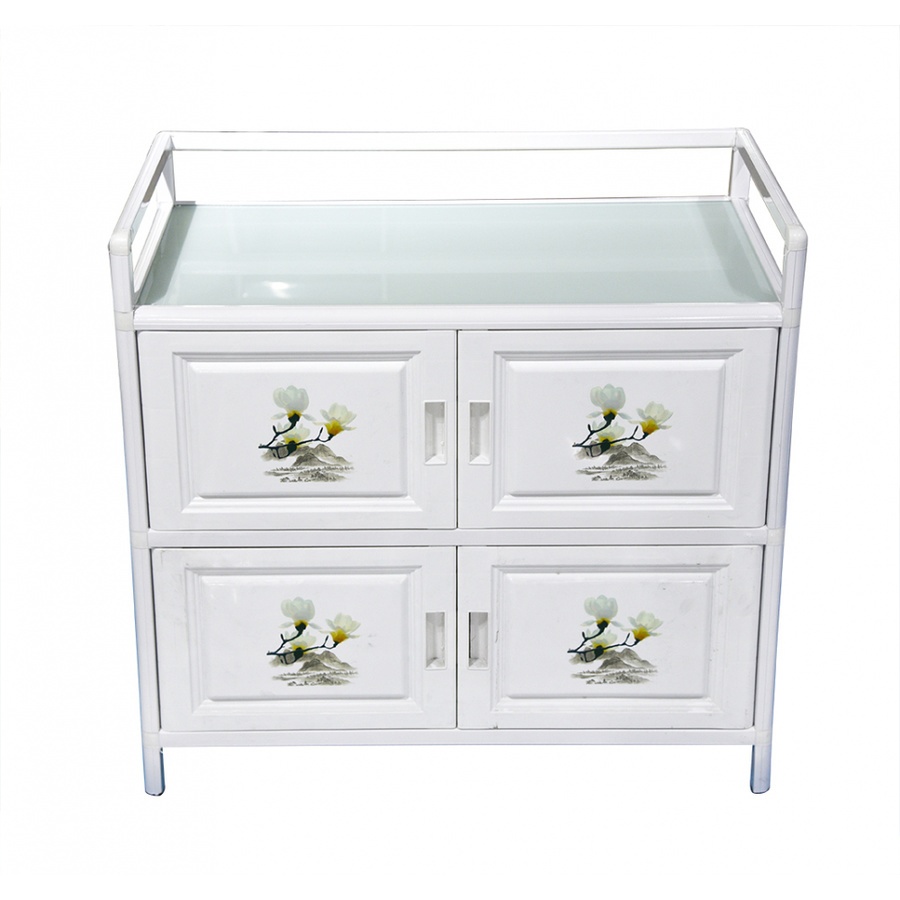 CROWN ตู้อเนกประสงค์สำหรับใช้ในครัว ขนาด 79x41x77 ซม. Aura สีขาว ราคา 2,308 บาท*ส่งฟรี