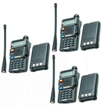 3x วิทยุสื่อสาร BaoFeng UV-5R 136-174/400-480 MHz