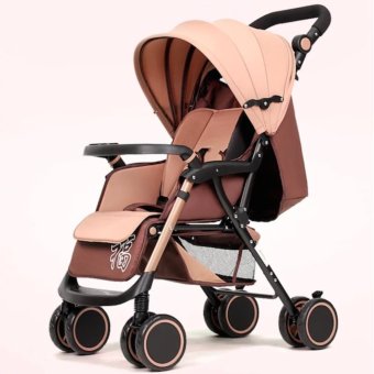 EXCEED รถเข็นเด็กปรับนอนได้ถึง 100-170องศา baby stroller wisesonle PINK Colour น้ำหนักเบา 4.8kg - สีชมพู BST002