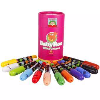 Joan Miro Babyroo Silky Crayon 12 Colors:สีเทียนแบรนด์โจนมิโร่เบบี้ แบบ 12 สี
