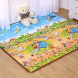 Minlane Kids Playmats แผ่นรองคลาน เสื่อรองคลาน ลาย สัตว์ต่างๆ กับ เอบีซี ตัวเลข ขนาด 200*180*1.5 cm.(…).