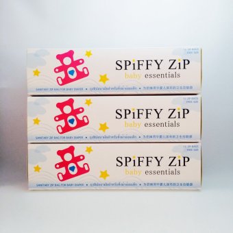 Spiffy Zip ถุงซิป สำหรับผ้าอ้อมเด็ก เพื่อสุขอนามัยที่ดี ขนาด 22 x28 ซม. 10 ชิ้น/กล�   �อง (จำนวน 3 กล่อง)
