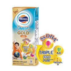 ขายยกลัง! โฟร์โมสต์ นม UHT สูตร Omega Gold 180 มล. รสจืด (24กล่อง/ลัง)