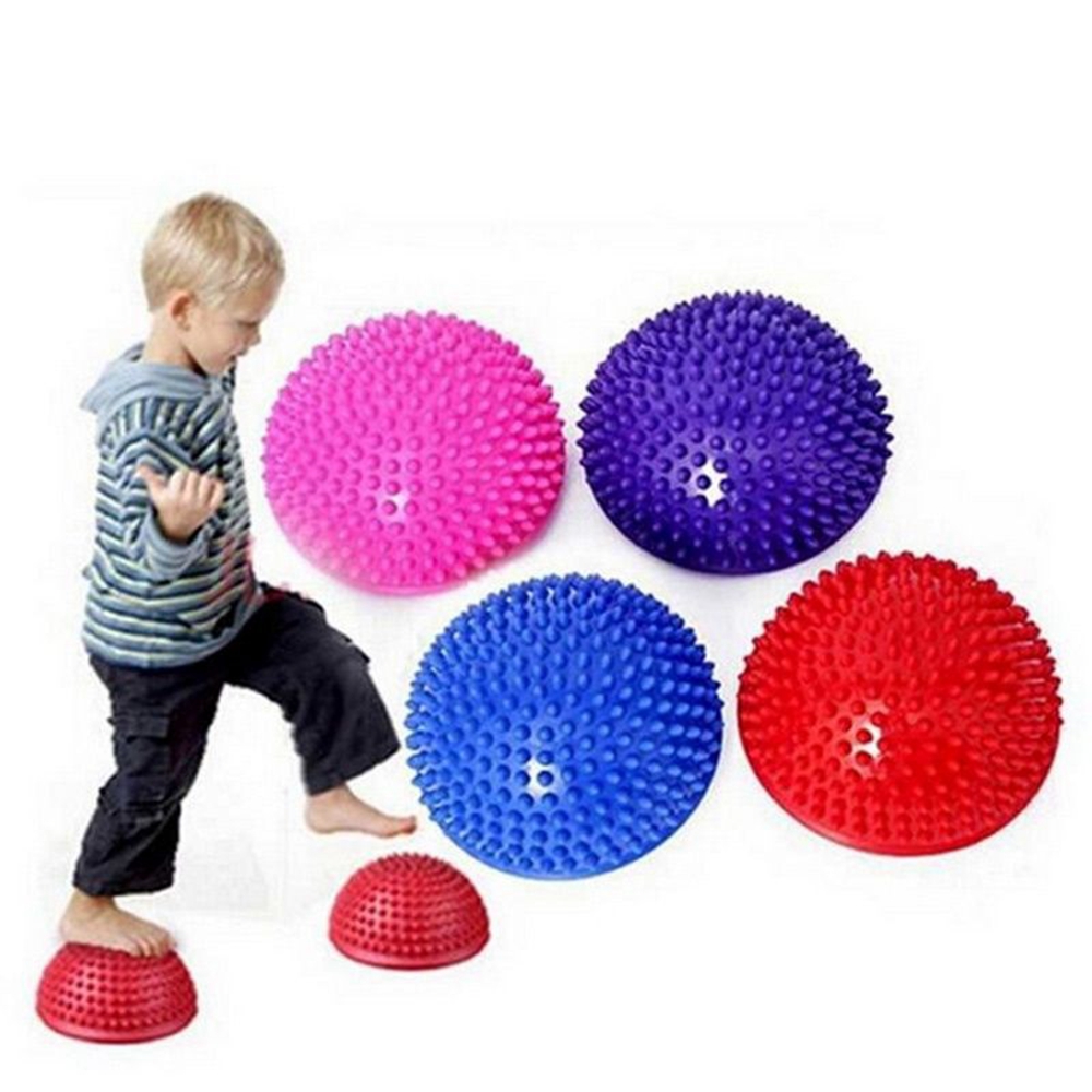 TUS ทุเรียนเด็กนวด Sensory ครึ่งอุปกรณ์ออกกำลังกายลูกบอลโยคะเด็กของเล่นแบบทรงตัว Hemisphere ที่เหยียบเท้า