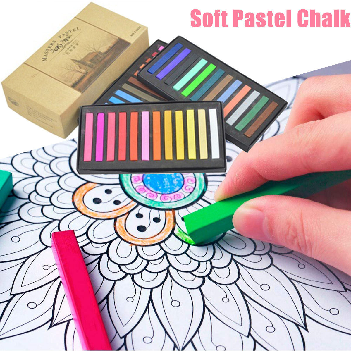 BSI7LL5Z Lower Adhesion เด็กของขวัญการวาดกราฟิติภาพวาดอุปกรณ์สีอ่อนเครื่องเขียนสำหรับนักเรียนชอล์กดินสอสี