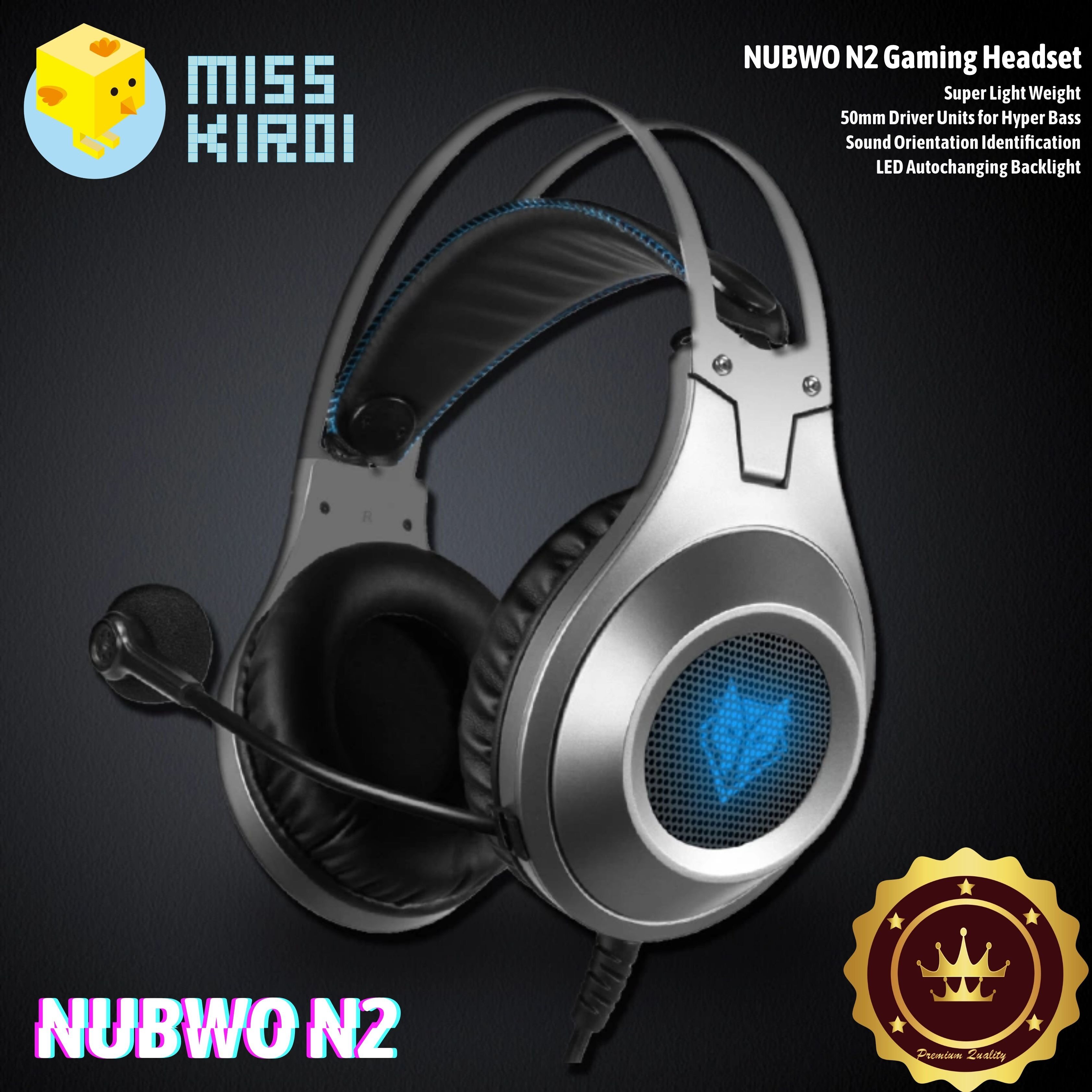 NUBWO รุ่น N1 Stereo Headset for Gaming หูฟังเกมมิ่ง แฟนเทค แบบครอบหัว มีไมโครโฟน ระบบสเตริโอ กระหึ่ม รอบทิศทาง มีไฟรอบหูฟัง ปรับเสียงได้ ด้วยคอนโทรลเ