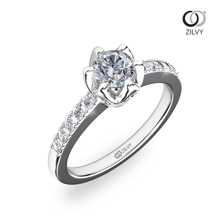 Zilvy - แหวนหญิงเพชรน้ำร้อย 0.32 กะรัต (GR705) ราคา 34,000 บาท*ส่งฟรี