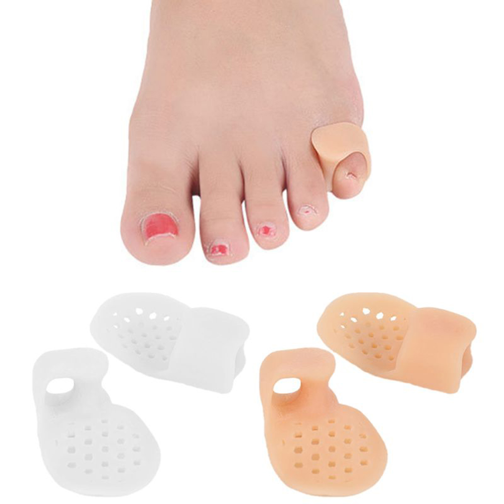 PAECH 2Pcs ที่ป้องกันนิ้วเท้าซิลิโคนปรับที่ถูกต้อง Toe ปลอกหุ้มนิ้วเท้านิ้วเท้าโป่งอุปกรณ์ดูแลเท้า Care