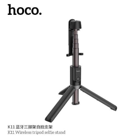 Hoco K11 ไม้เซลฟี่บลูทูธ พร้อมขาตั้ง และปุ่มซัตเตอร์ Wireless tripod selfie stand