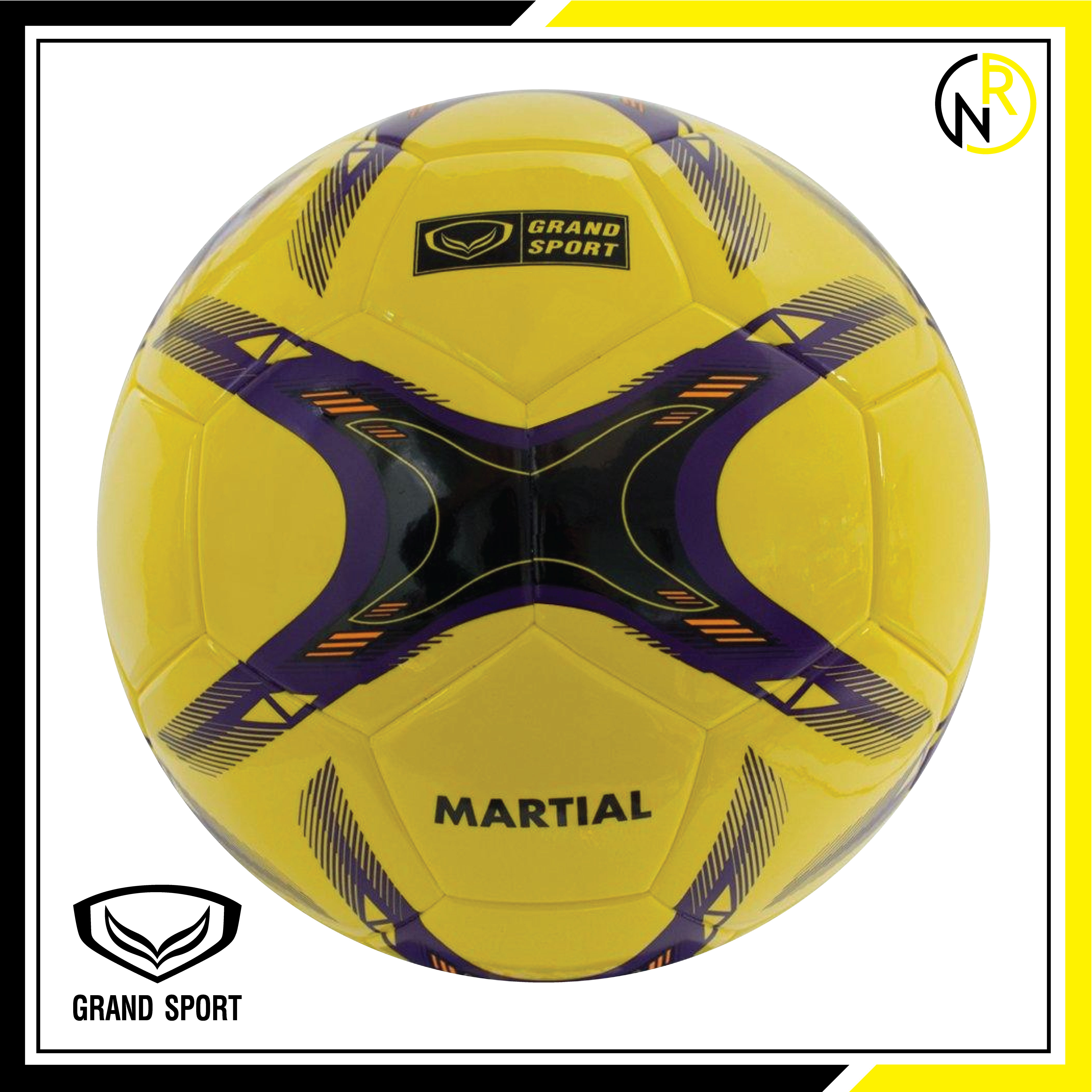 ลูกฟุตบอลไฮบริด แกรนด์สปอร์ต   เบอร์5 รหัส 331085  Martial Hybrid  แถมเข็มและตาข่ายใส่บอล ของแท้100%